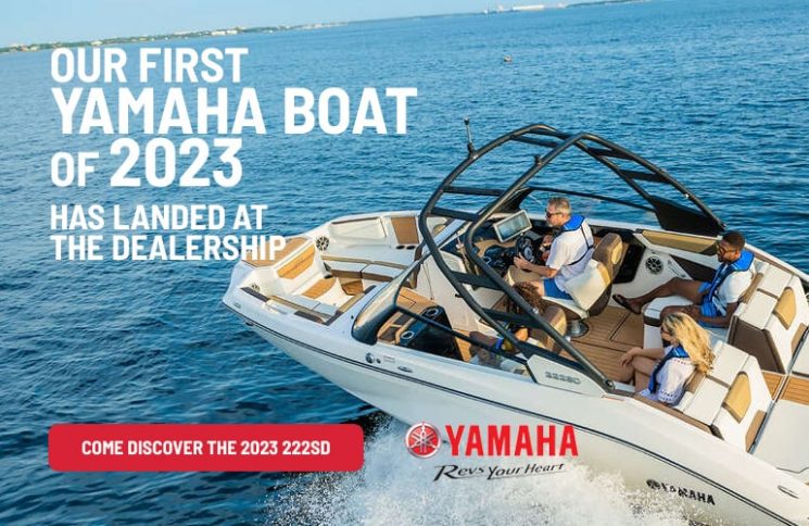 Our first Yamaha boat of 2023 has landed at the dealership Come discover the 2023 222SD